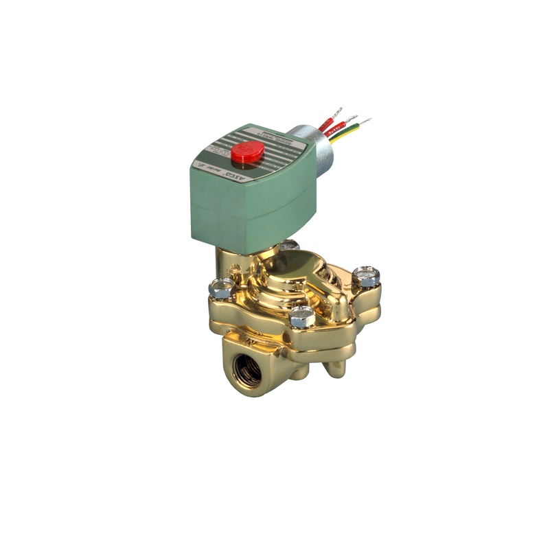 Solenoid Valve 1/2" Brass 2-Way AC 120/60V Normally Closed Hot Water & Steam 